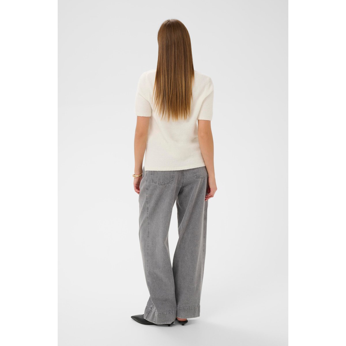 Pullover tricoté blanc broken white, SOAKED IN LUXURY