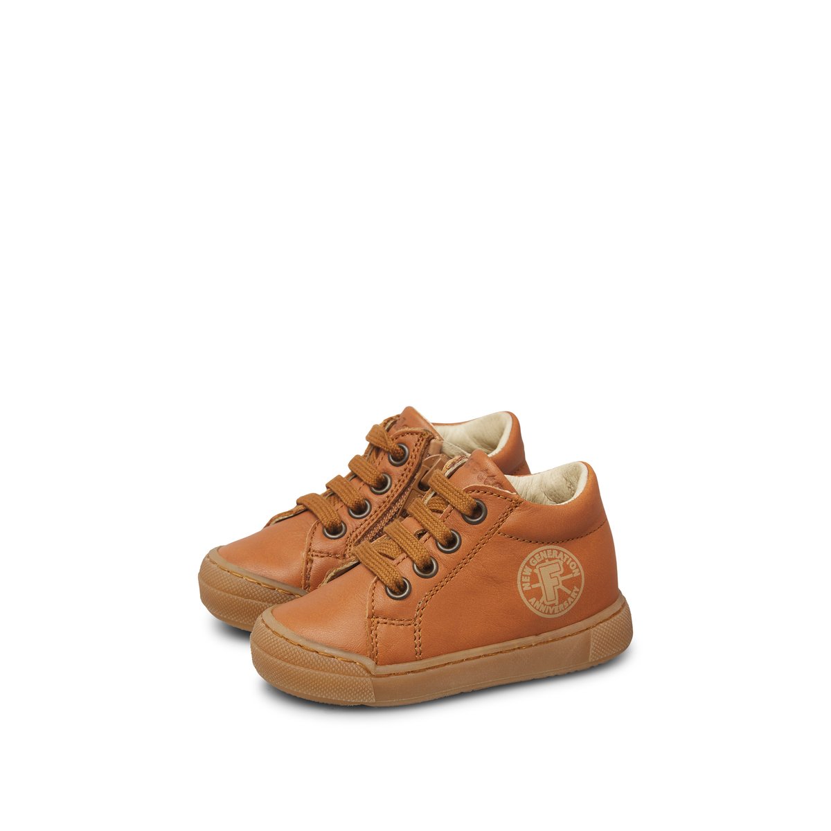 Baskets en cuir ALSTRO 2 ZIP cognac-, FALCOTTO