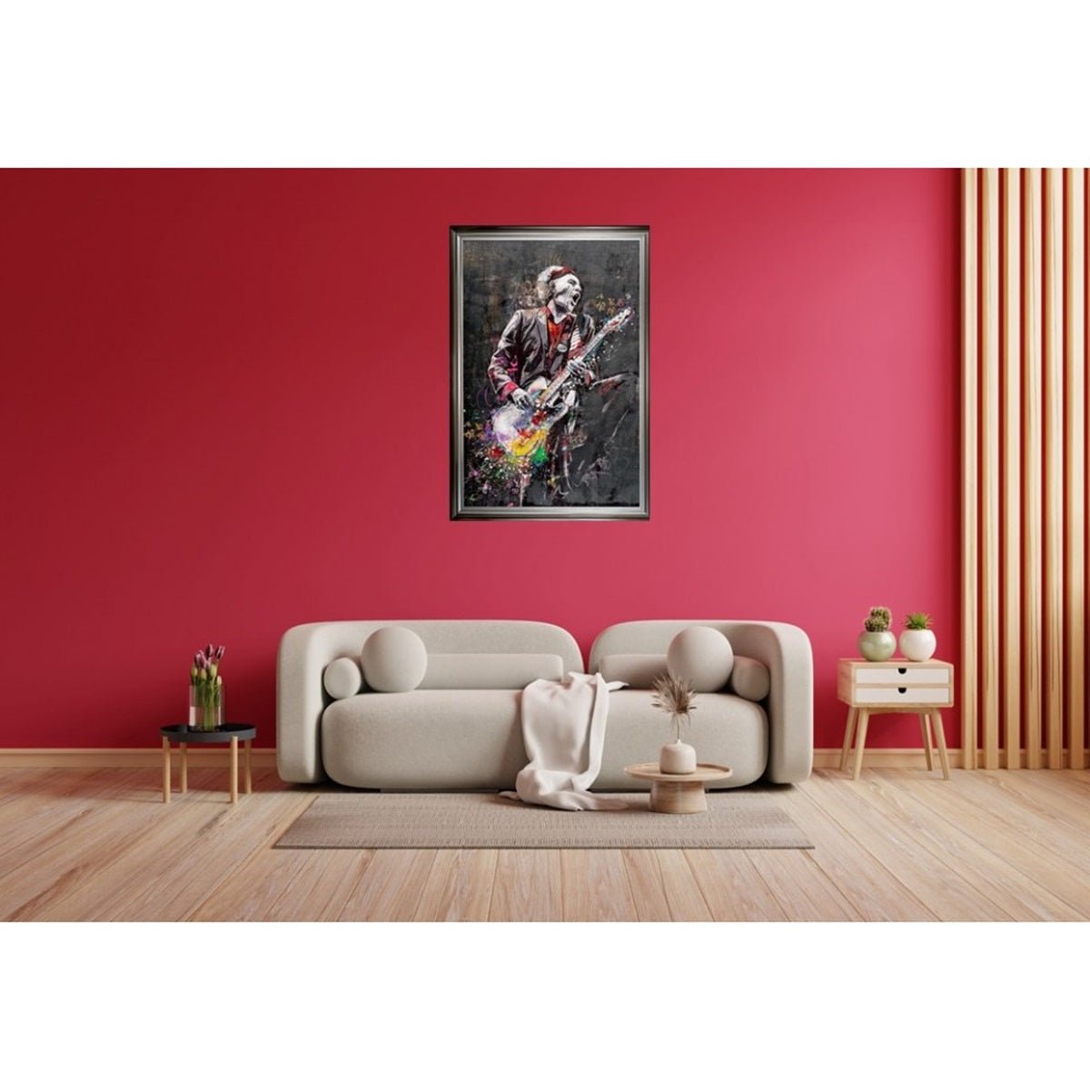 Tableau cadre en bois ROCK ATTITUDE multicolore, NOVATREND