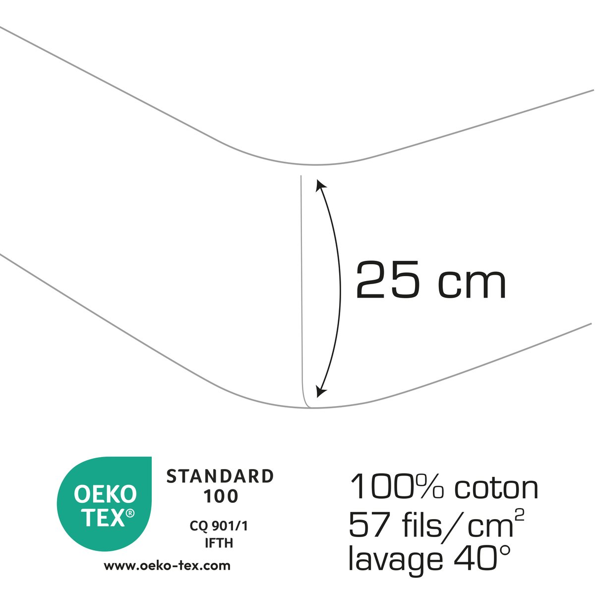 Drap-housse imprimé 100% coton, TEAM blanc, AVENGERS