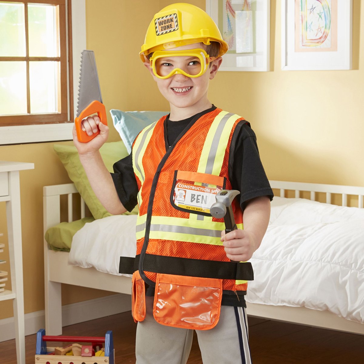 Déguisement de chef de chantier orange, MELISSA & DOUG