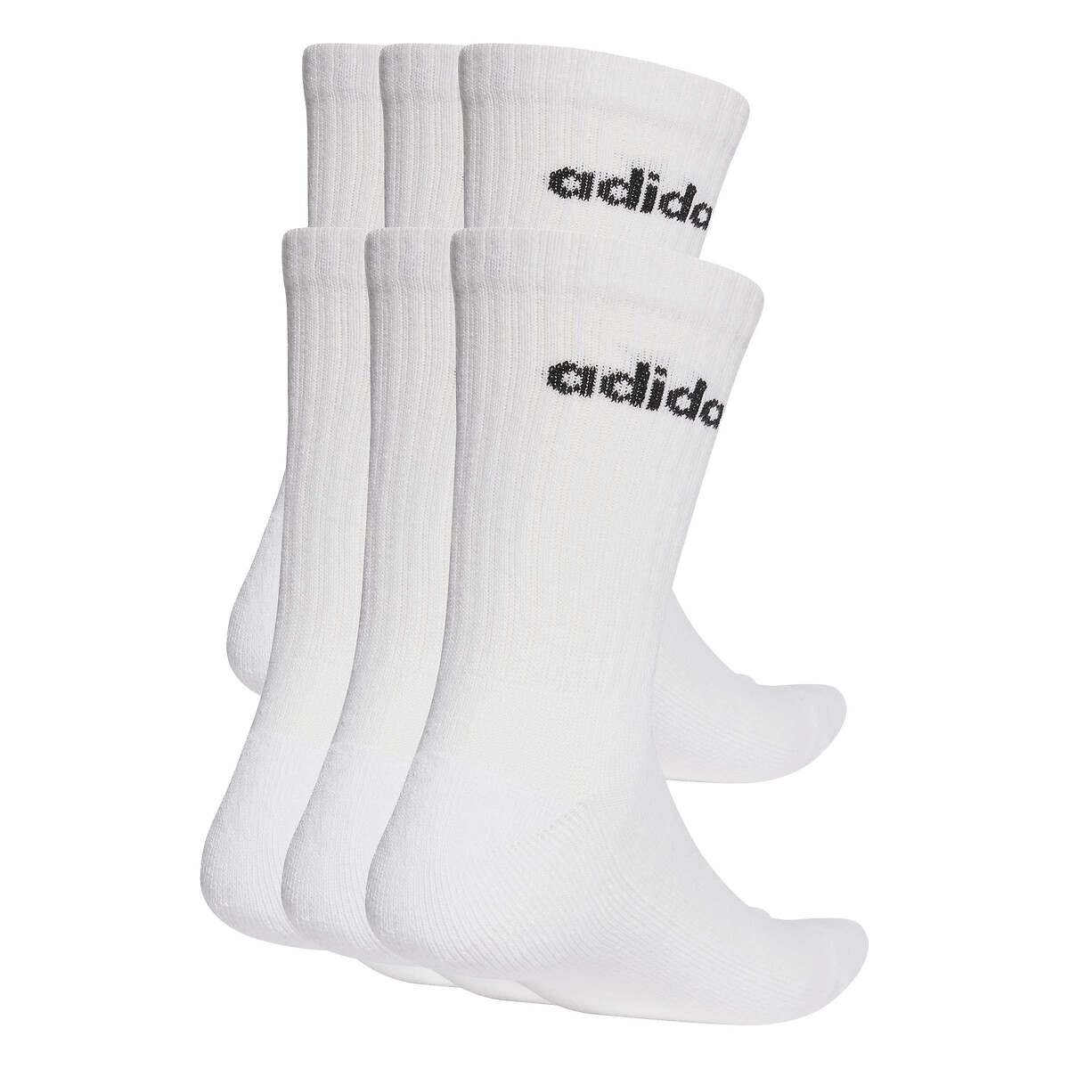 Confezione da 6 paia di calze alte bianco + bianco + bianco, adidas Performance