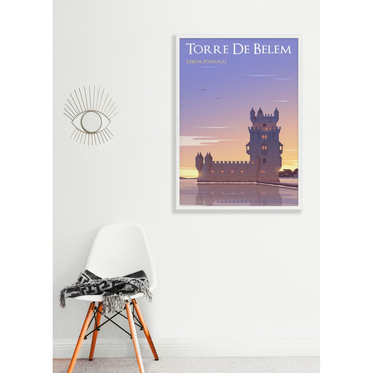 Affiche Tour de Belém blanc, L'AFFICHERIE
