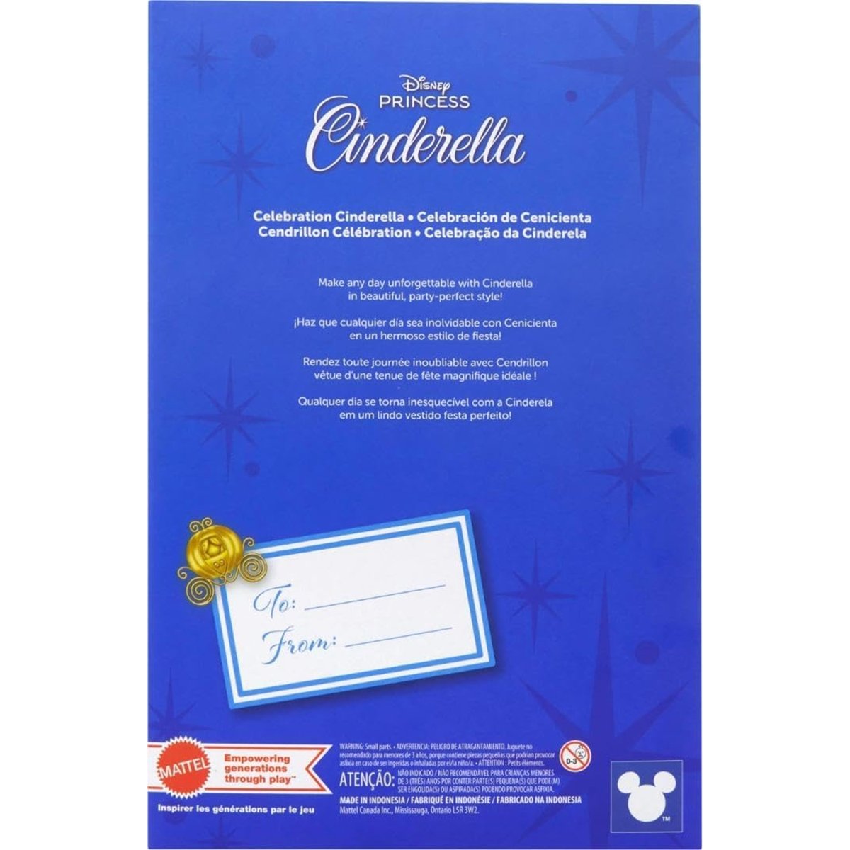 Princesse Cendrillon fête d'anniversaire violet, MATTEL