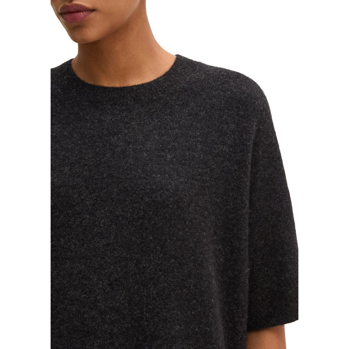 Pull en maille ample en un mélange doux de poils de yack et de laine d'alpaga gris, MARC O'POLO
