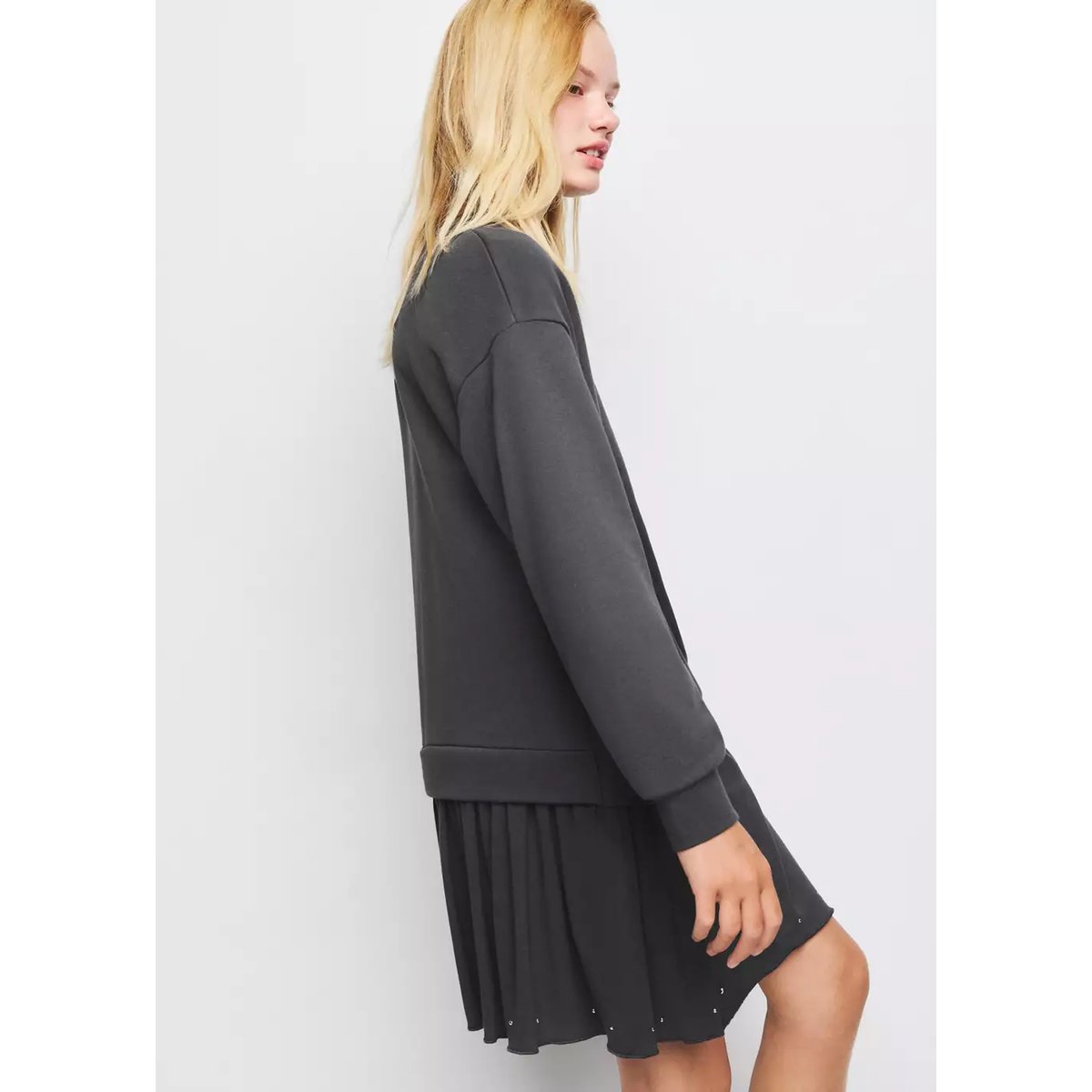 Robe combinée détails clous gris anthracite, MANGO KIDS