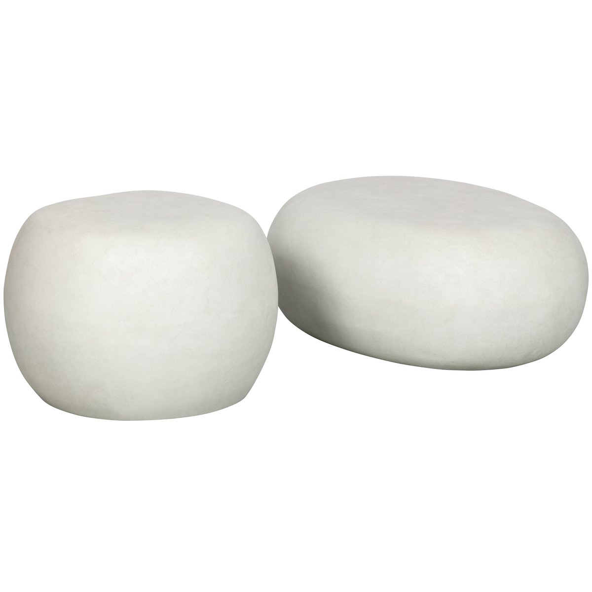 Table d'appoint en fibre d'argile PEBBLE blanc, VTWONEN