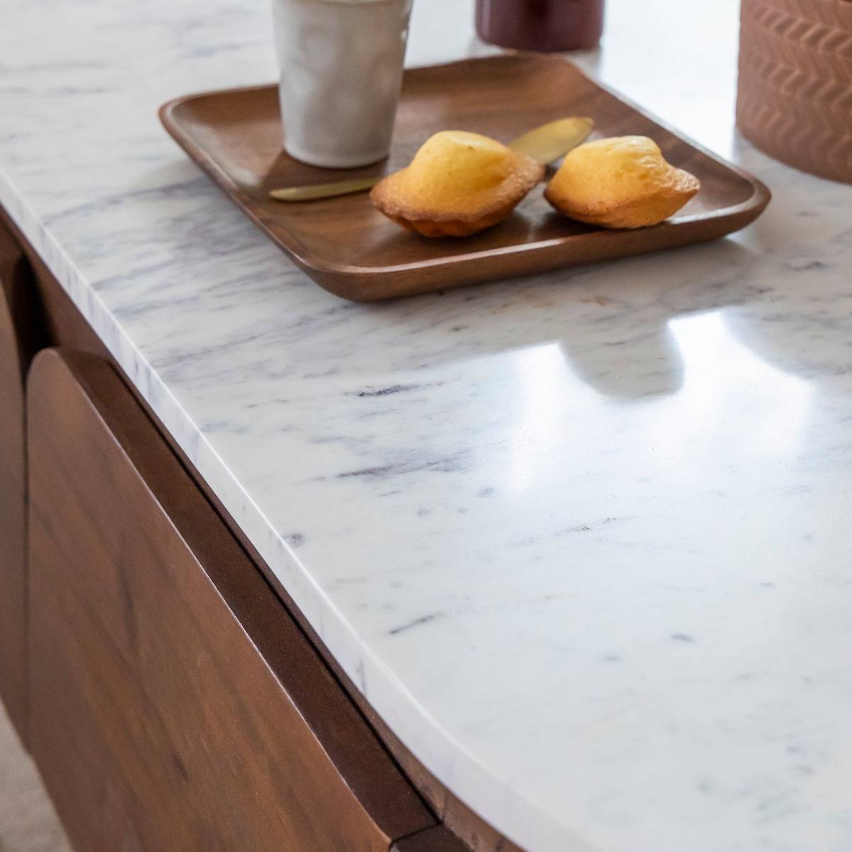 Table basse en bois de manguier SIENNE bois foncé, MADE IN MEUBLES 