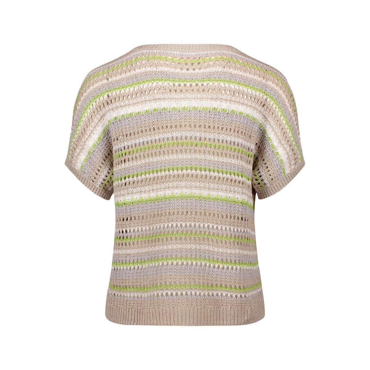 Pull-over en maille ajourée à encolure bateau patch beige/cream, BETTY BARCLAY