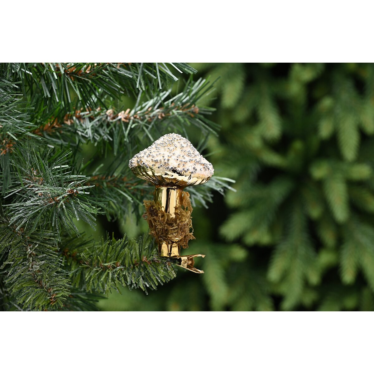 Set of 6 Mushroom Clip Tree Decorations gold-coloured, SO'HOME
