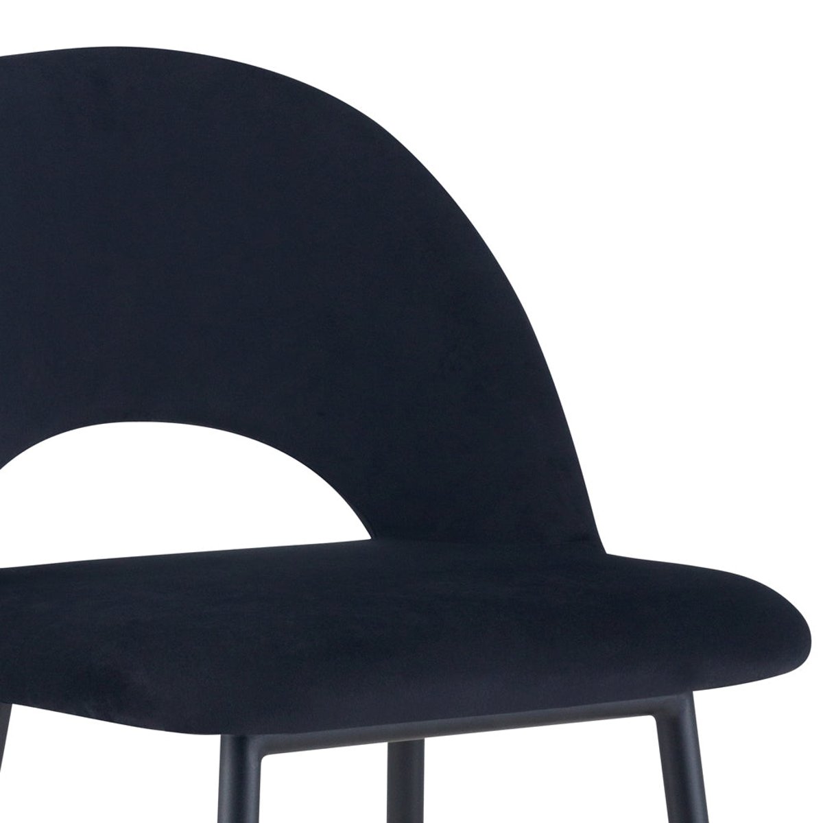 Pack 2 chaises et 2 chaises de bar 65 cm en velours - PÉNÉLOPE noir, MAISON PAVANE
