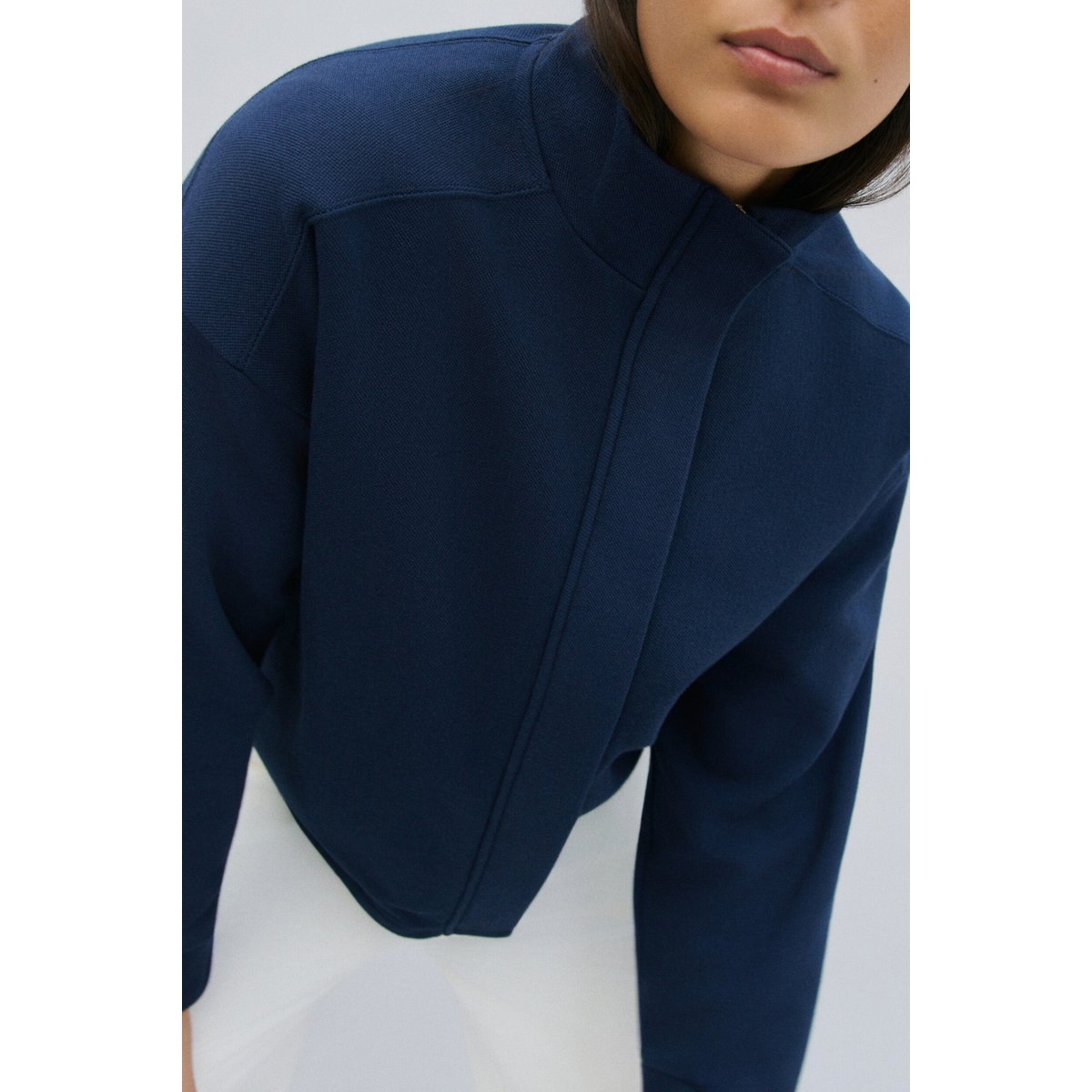 Sweat droit col camionneur SWEAT TGWENN bleu marine, CAROLL