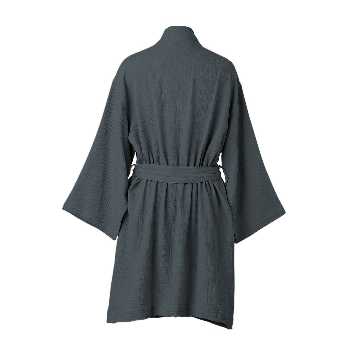 Peignoir kimono gaze de coton CARLA bleu orage, FEBRONIE