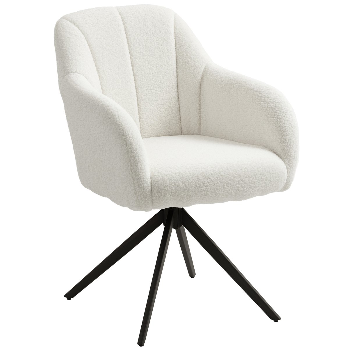 Accent Chair Polyester Blanc blanc, HOMCOM
