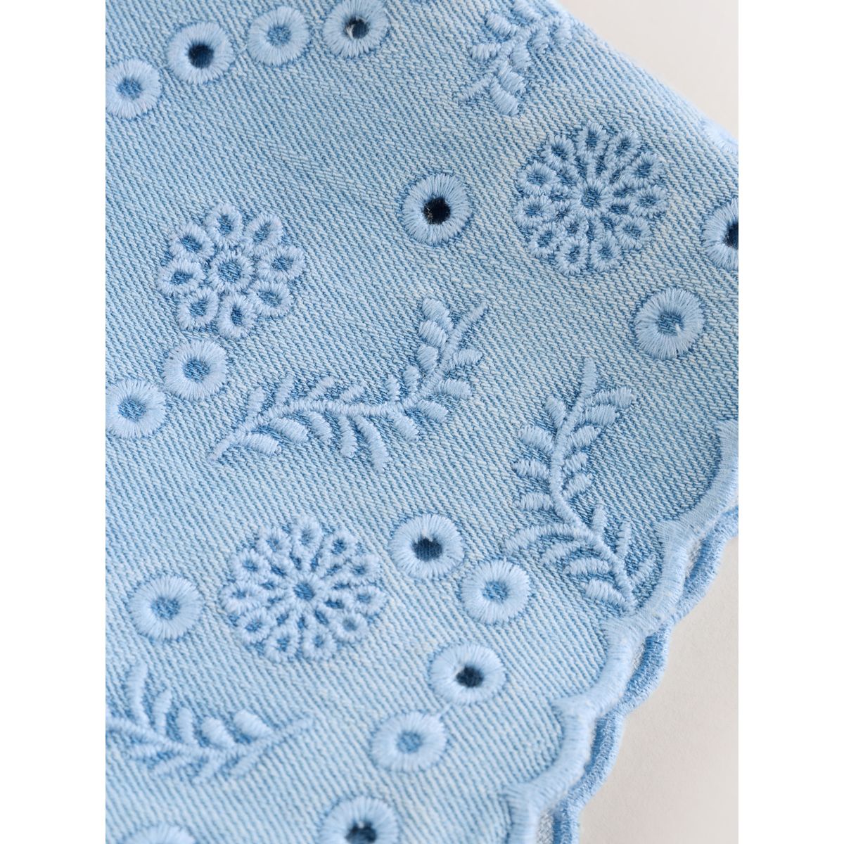 Ensemble salopette et body bébé, 2 pièces broderie bleu denim, NEXT
