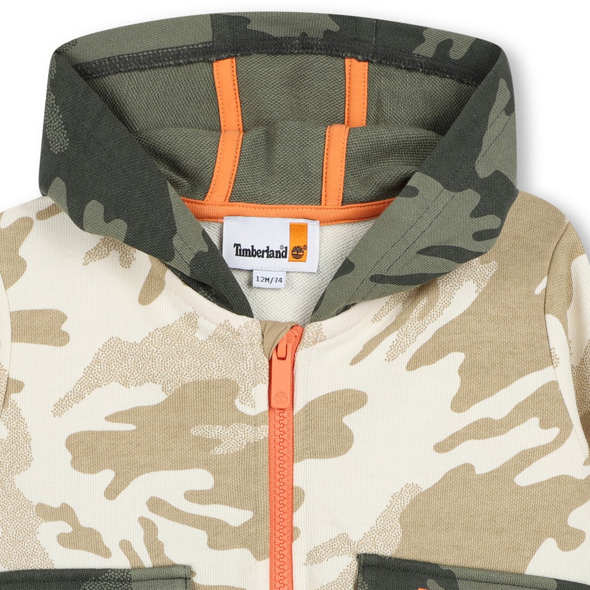 Cardigan de jogging à capuche riz, TIMBERLAND