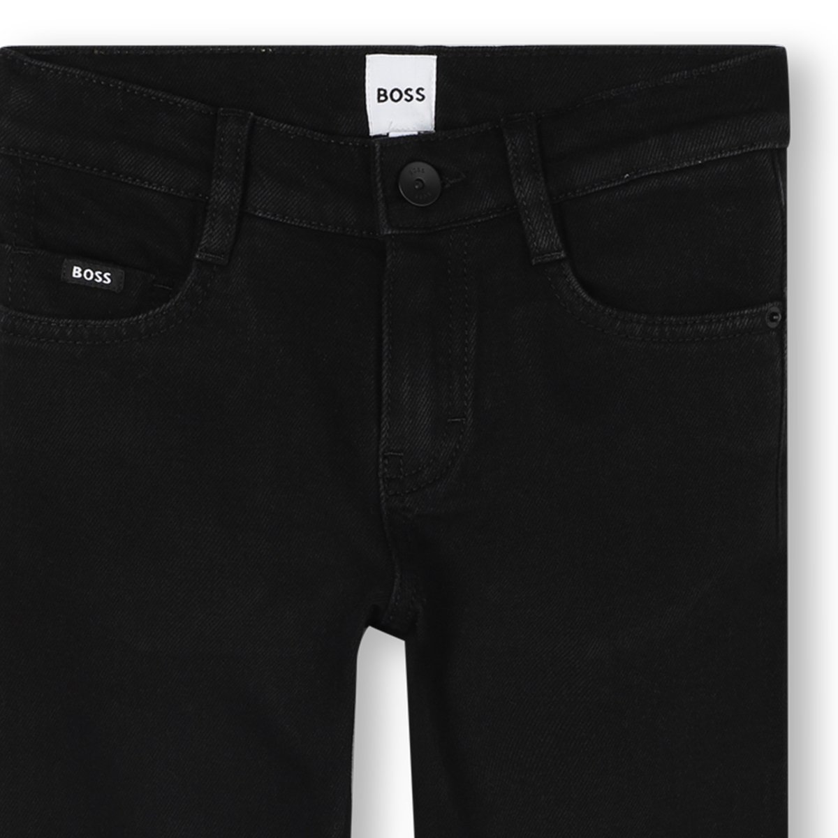 Pantalone in denim 5 tasche black, BOSS KIDSWEAR