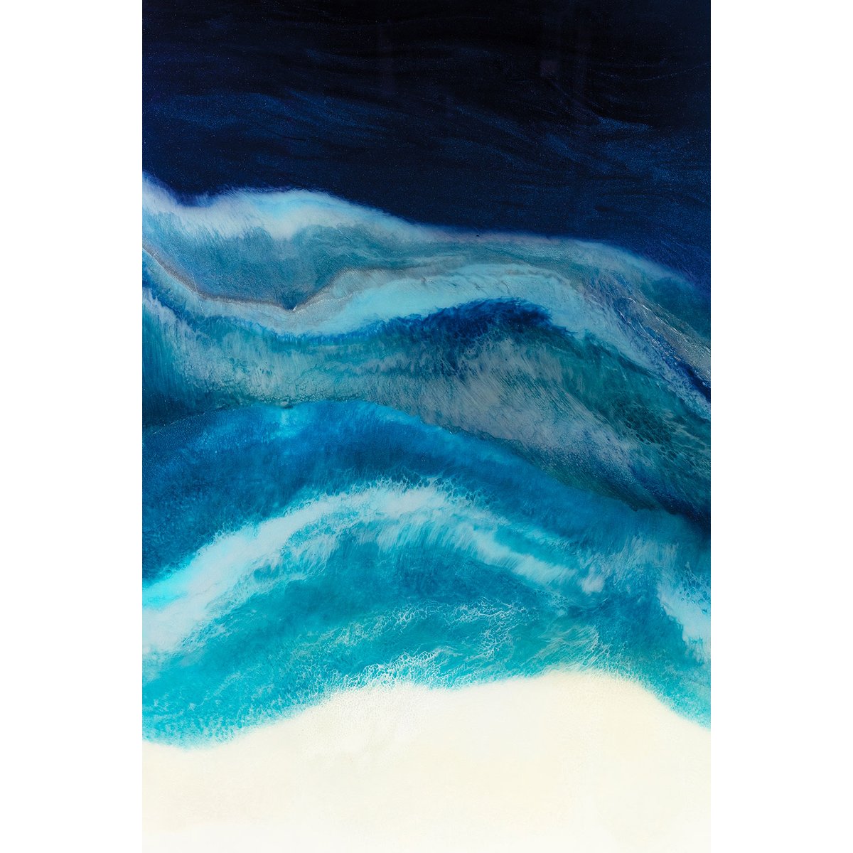 Tableau abstrait blue crawling tableau alu dibond, HEXOA