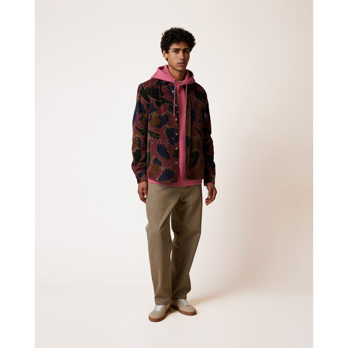 Chemise en velours côtelé bleu marine, FAGUO