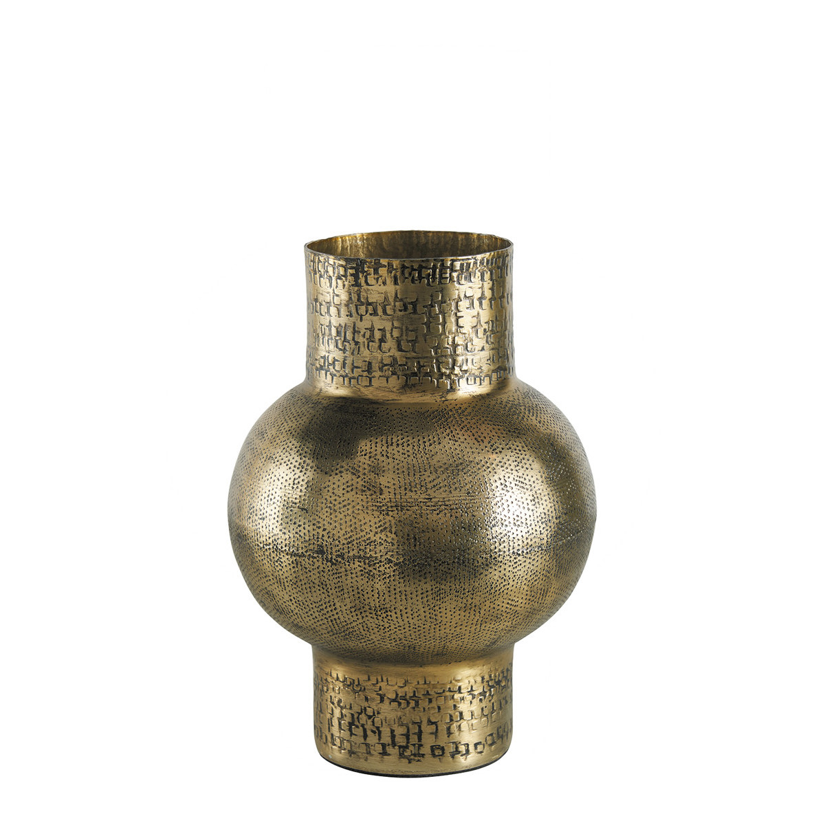 Vase en laiton bronze, BLANC D’IVOIRE
