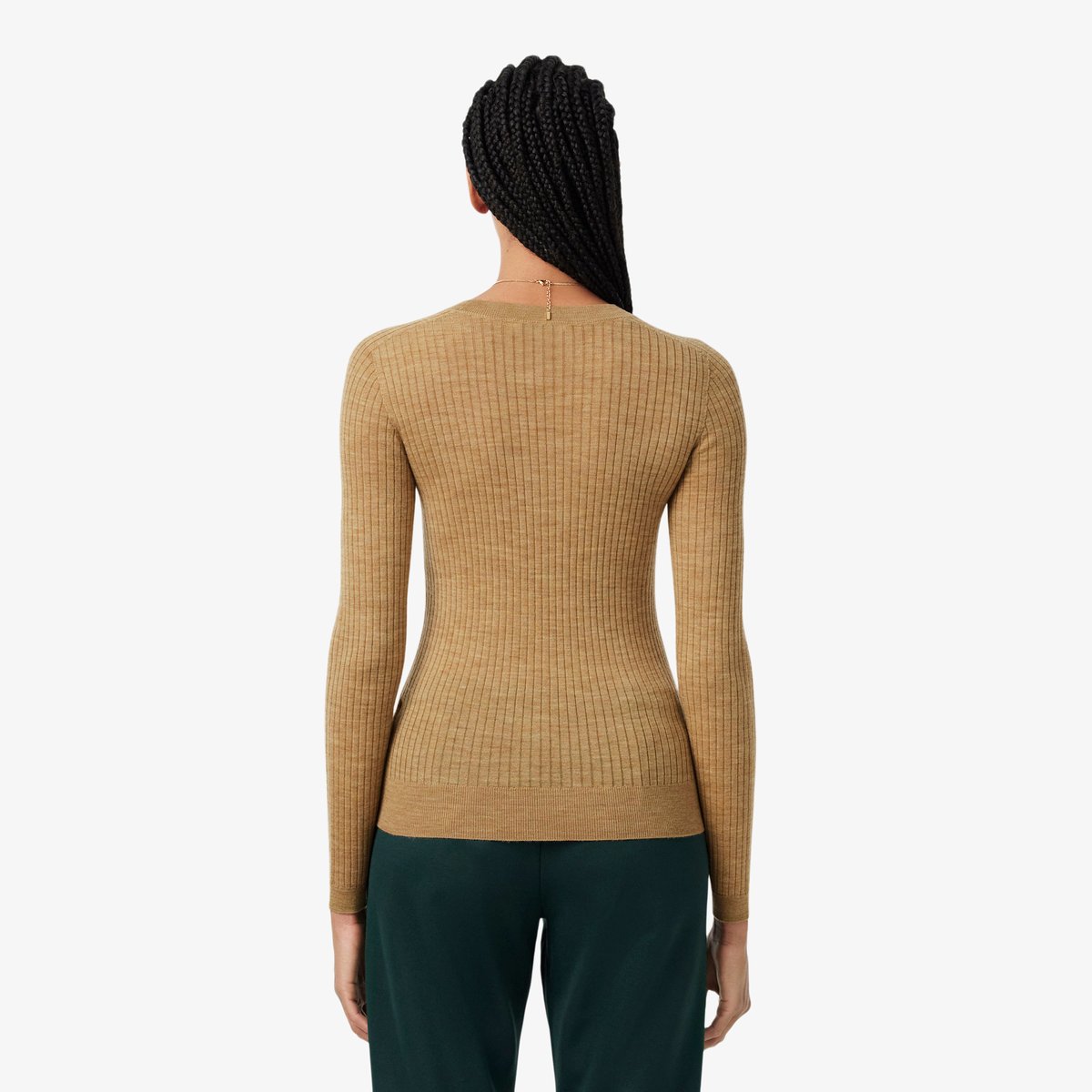 Pull maille 3D laine mérinos beige-ge2, LACOSTE