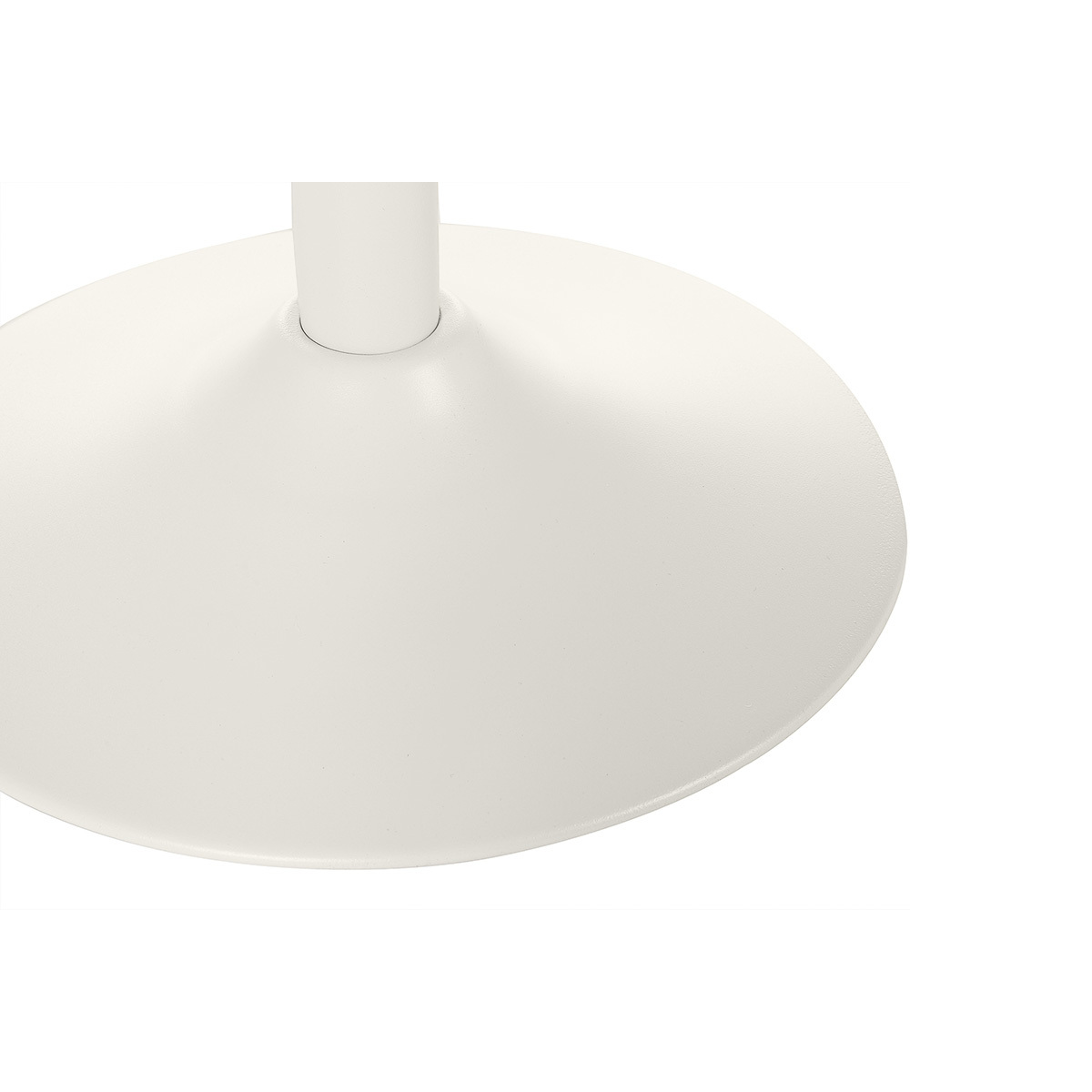 Table basse design ronde en céramique noire et métal D60 cm MALOU blanc, MILIBOO