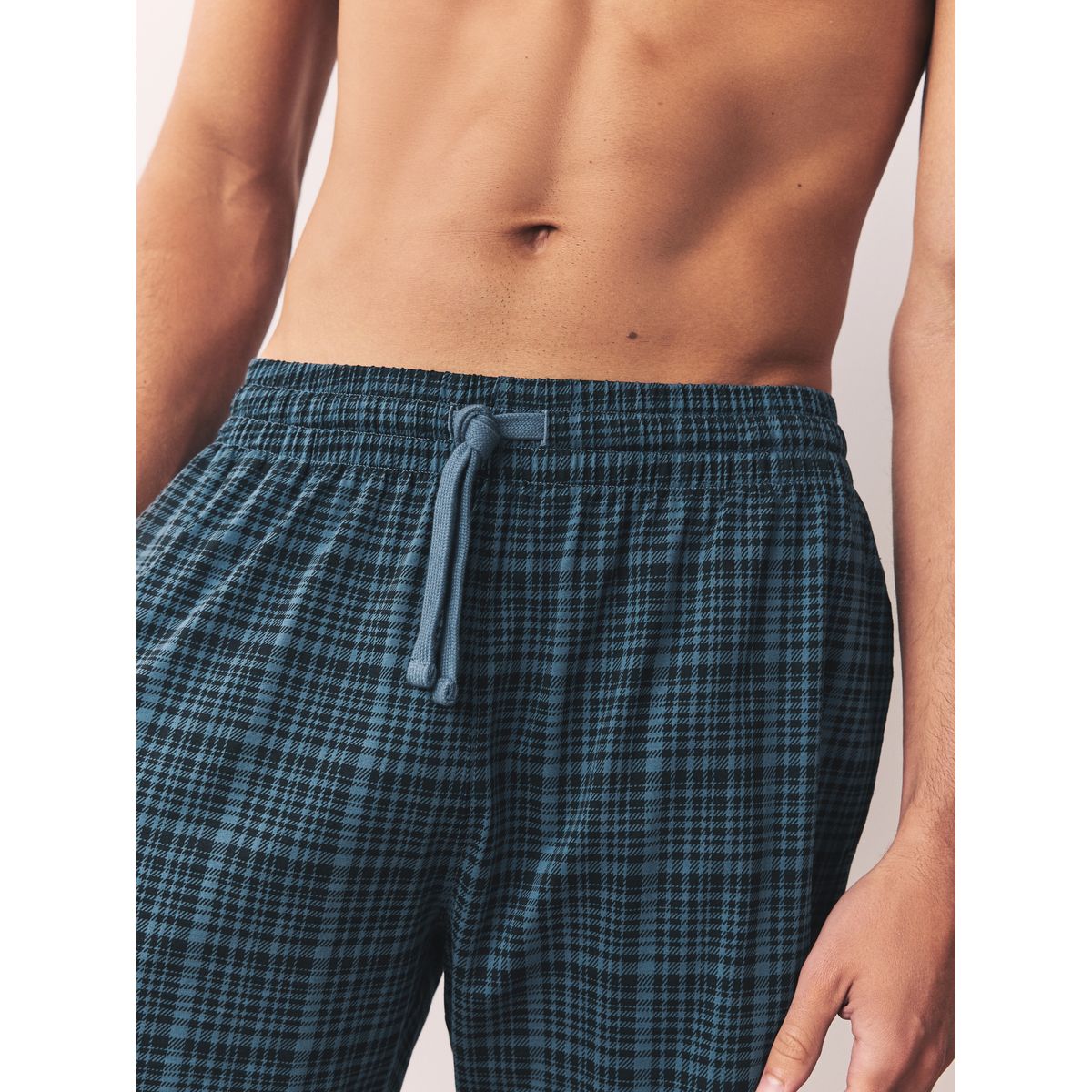 Short pyjama en jersey à carreaux, lot de 2 bleu marine, NEXT