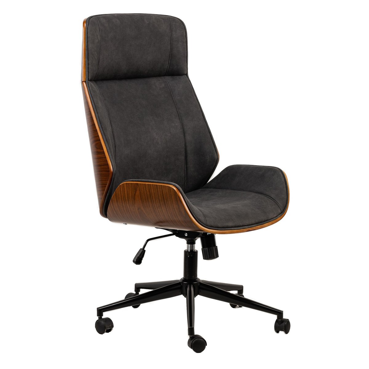 Chaise de bureau en bois, VICTORIA noir, NORDLYS