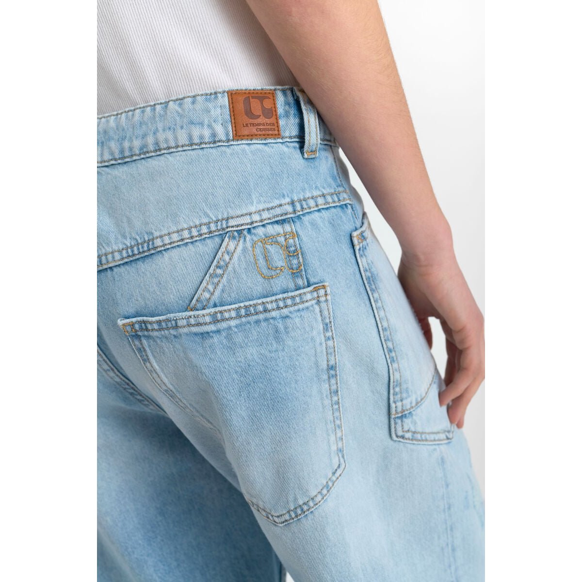 Jeans loose, large balloon , longueur 34 blue, LE TEMPS DES CERISES
