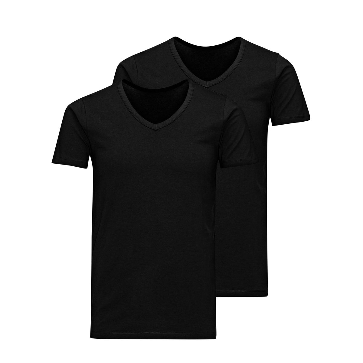 Lot de 2 t-shirts manches courtes noir + noir, JACK & JONES