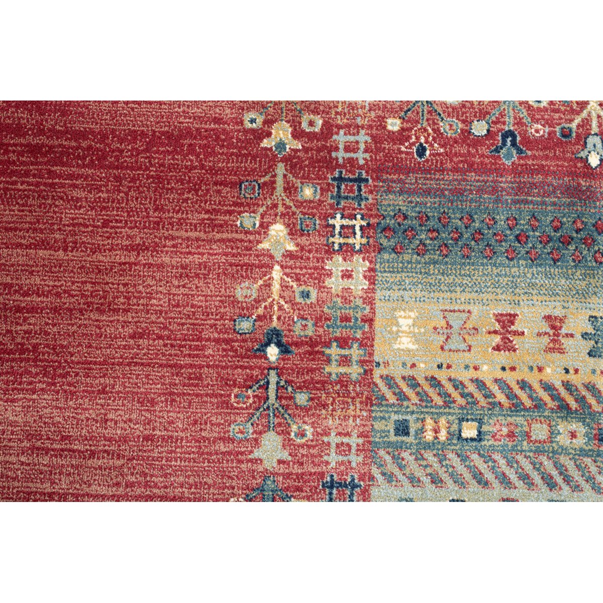 Tapis en viscose tissé à la machine rouge, GINO FALCONE