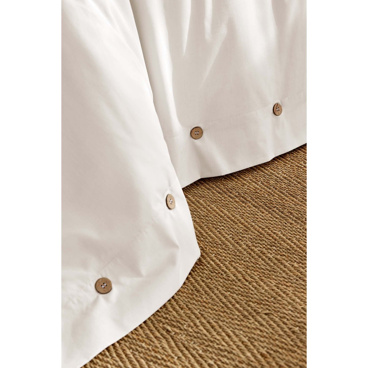 Housse de couette en percale Perrine blanc, EDEN