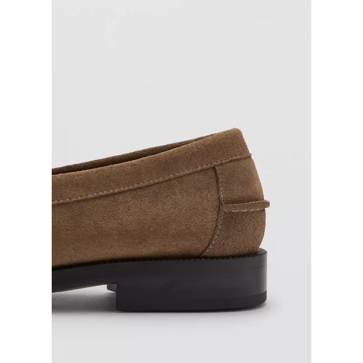 Mocassins découpe cuir suède marron clair/pastel, MANGO MAN