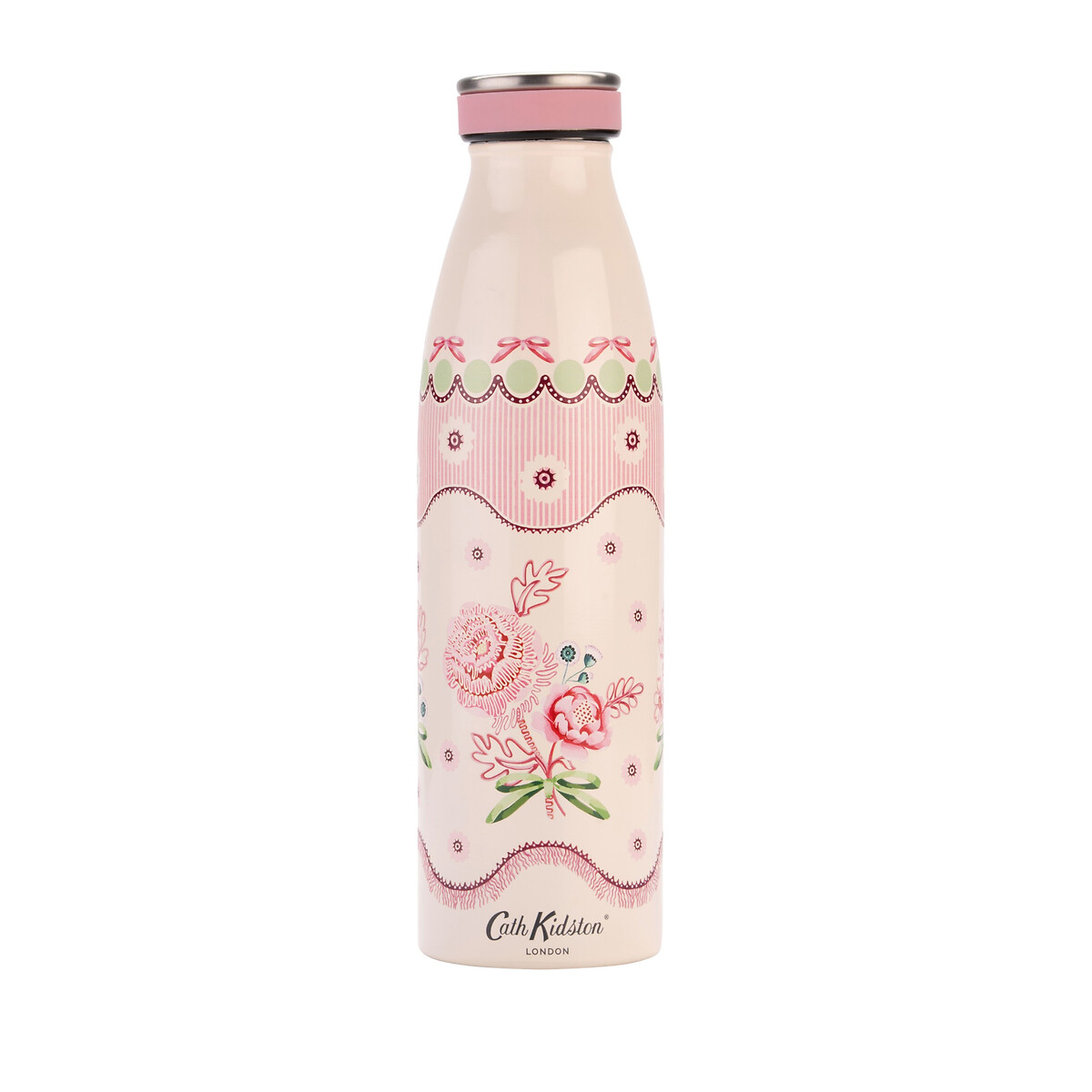 460ml Spitalfields Silk Stainless Steel Bottle pink, CATH KIDSTON