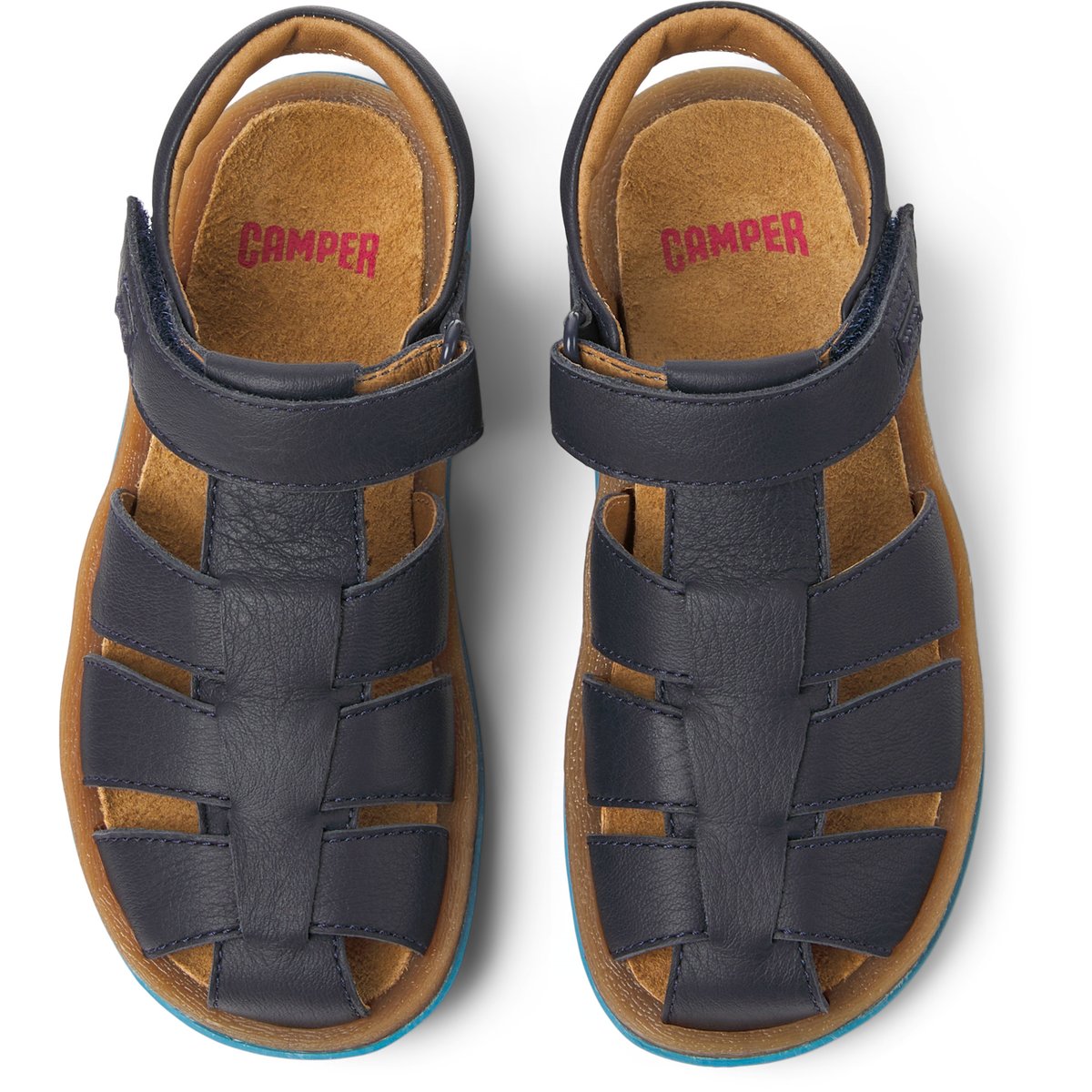 Sandales cuir BICHO bleu, CAMPER