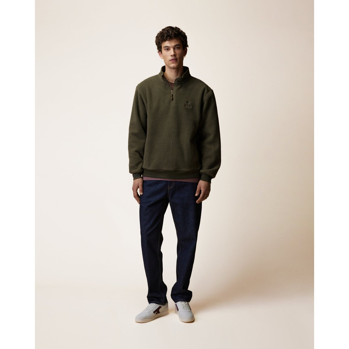 Polaire en sherpa kaki, FAGUO