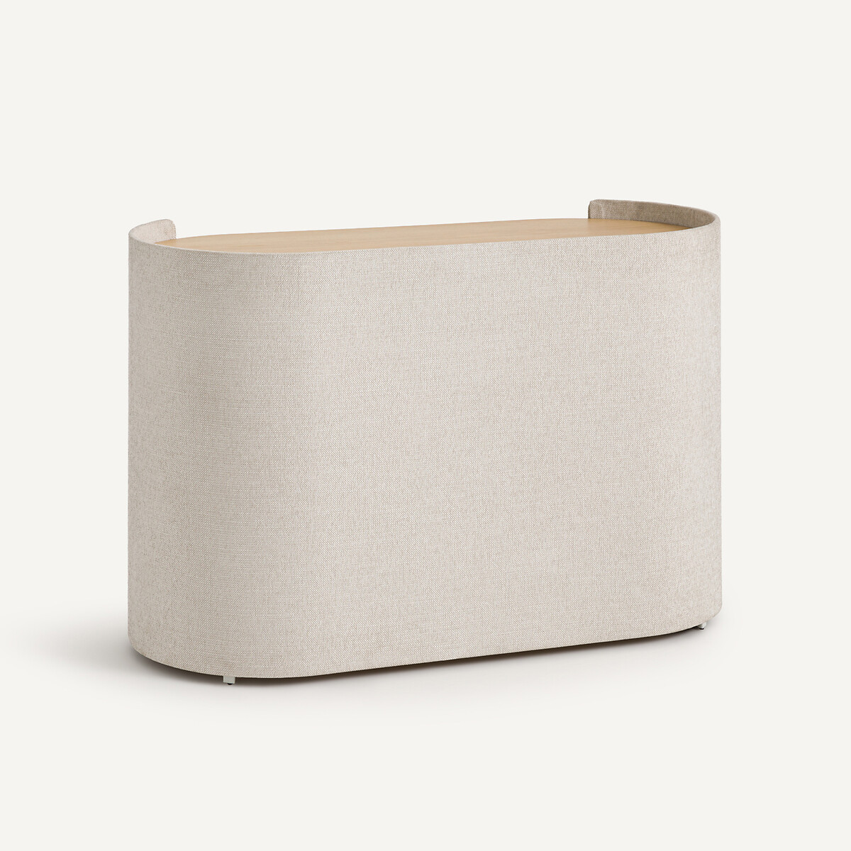 Commode 3 tiroirs, plaqué chêne et tissu natté, Firmo chêne naturel, AM.PM
