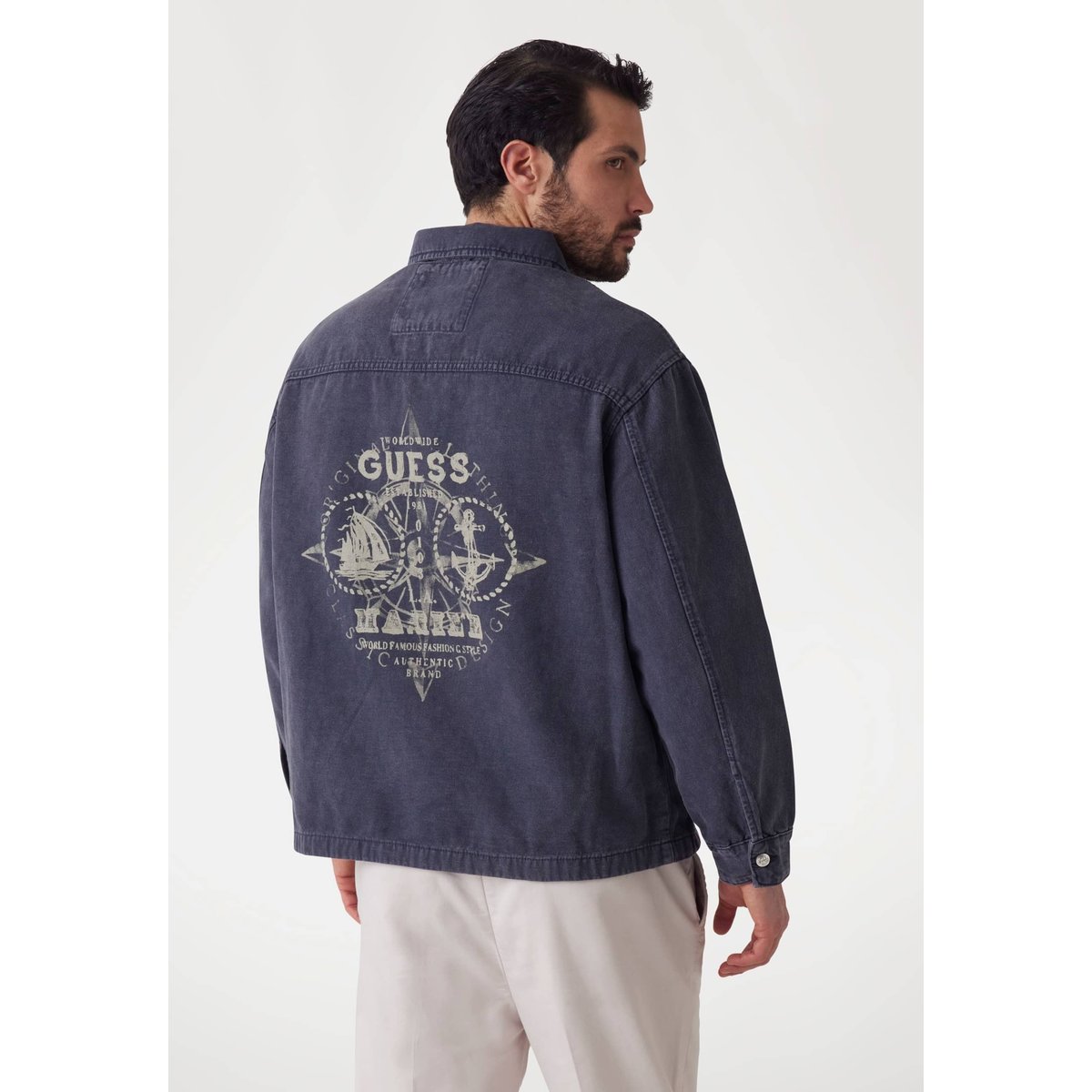 Veste Imprimé Logo bleu, GUESS