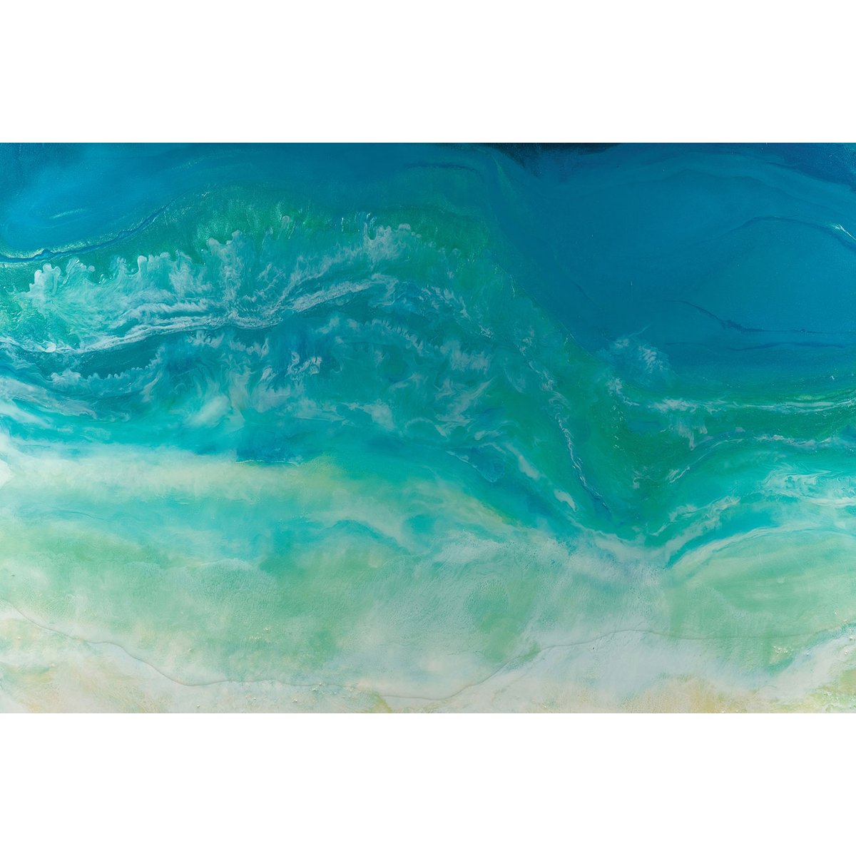 Tableau bleu fluide tableau alu dibond, HEXOA