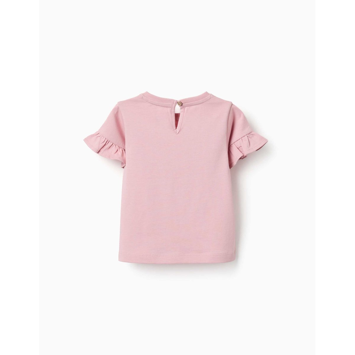 T-shirt en coton avec imprimé cœur floral rose clair, ZIPPY