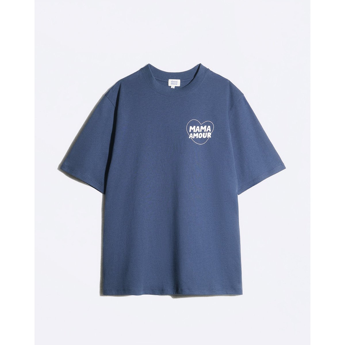 T-shirt Mama amour en coton bio bleu charbon, EMOI EMOI