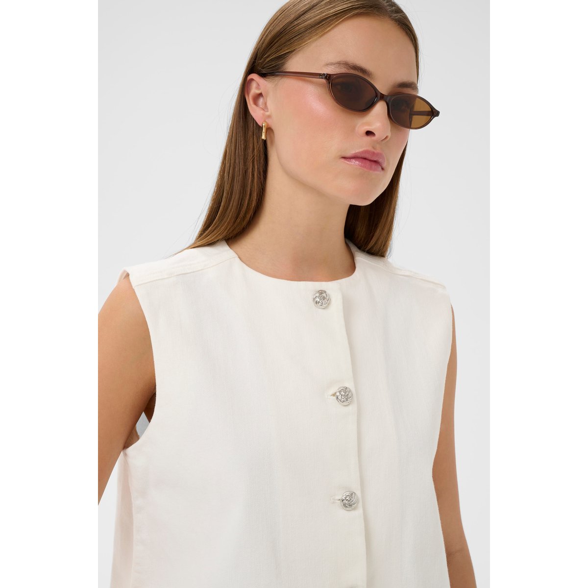 Manteau blanc whitecap gray, SOAKED IN LUXURY