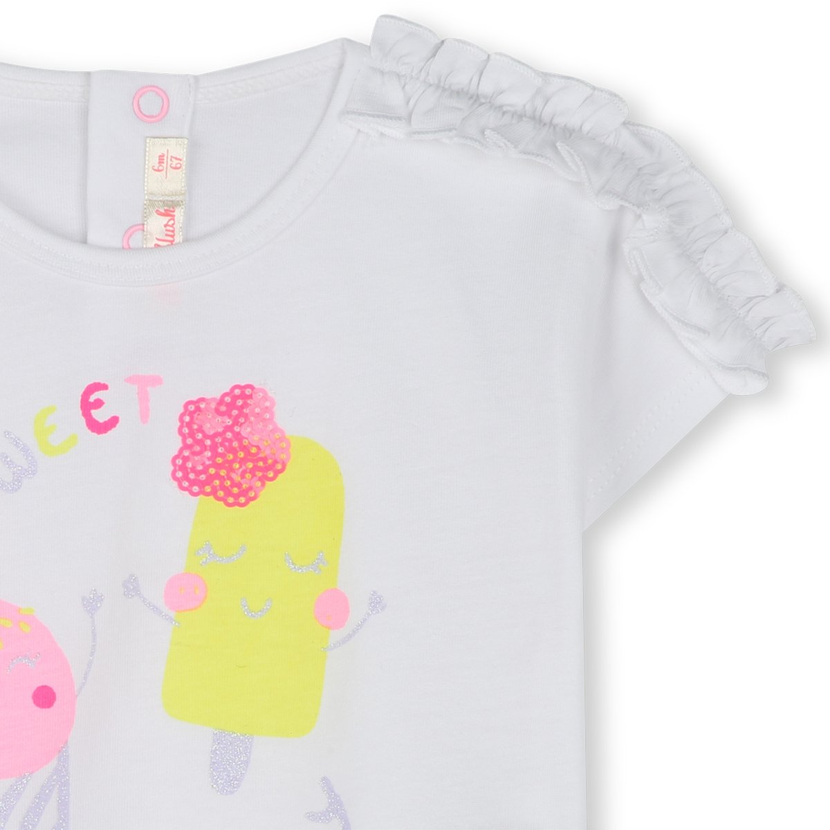 T-shirt coton manches courtes blanc, BILLIEBLUSH