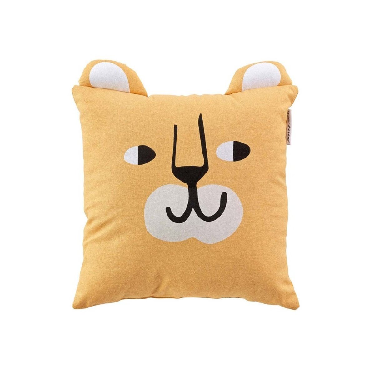 Coussin 40x40 Lionceau coton jaune, DECORATIE