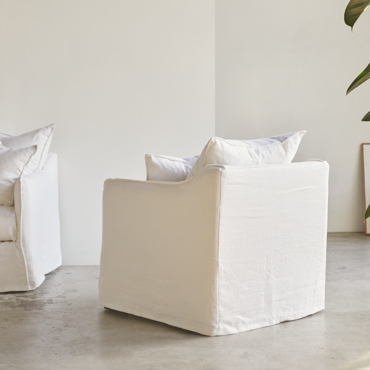 Fauteuil en Tissu massif, ARIANE blanc, TIKAMOON