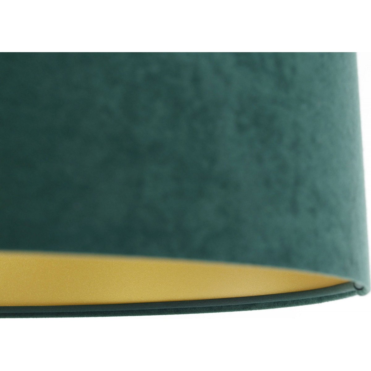 Suspension en tissu, SWING abat-jour en satin microfibre vert, liseret doré et intérieur doré, BPS KONCEPT