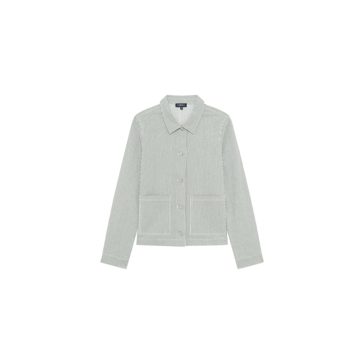 Veste Vaninastripe vert foncé, CAROLL