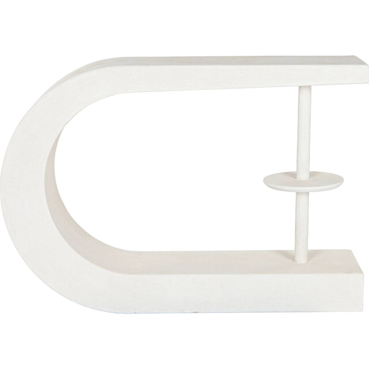 Console d'entrée sculpturale aspect plissé blanc mat aspect plissé, RECOLLECTION