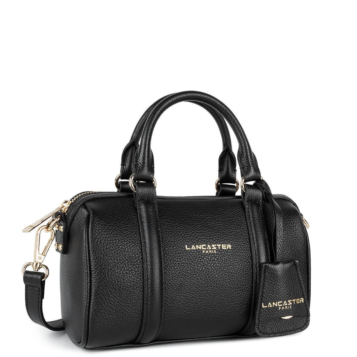 Milano Ana S Leather Zip-Up Duffel Bag black, LANCASTER