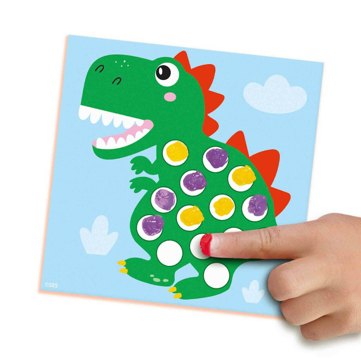 Brinquedo "Pinta com dedos - dinossauros", SES multicolor, SES